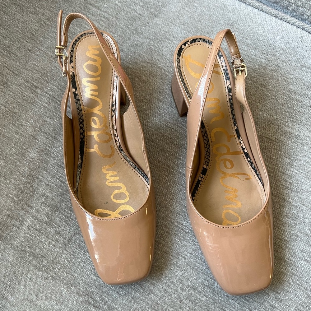 Barely worn Sam Edelman beige mini heels
